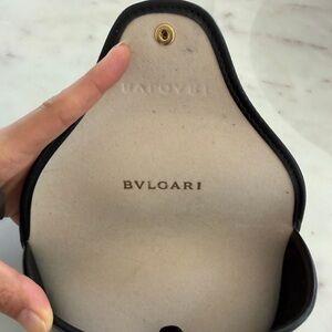Bulgari Black Leather Sunglasses Case